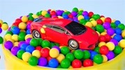汽车世界之认车子学颜色 第1集  汽车游乐场学习常用英语车辆名称