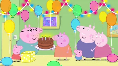 小猪佩奇:为了给妈妈一个生日惊喜,佩奇一家人都到齐了