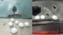 江西赣州突降冰雹 雹体大小如鸡蛋，多车风挡玻璃被砸穿