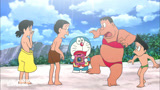 哆啦A梦：胖虎穿上泳衣，太粉嫩了，小夫惊呆了