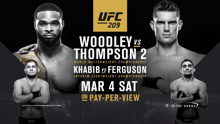 UFC209 伍德利vs汤普森2 胜负未决