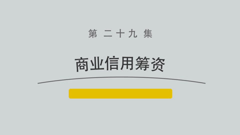 第29集 商業信用籌款