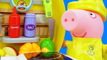 小猪佩奇切水果蔬菜煮饭的玩具