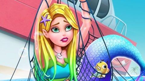 美人鱼公主被王子用网捕起来了游戏: 美人鱼公主被王子用网捕起来了