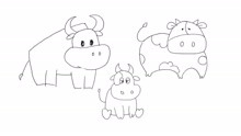 简笔画：牛，手把手教你画老牛。