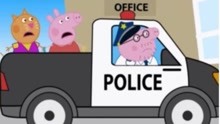 小猫坎迪和小猪佩奇迷路了警察叔叔开警车送他们回家小猪佩奇游戏