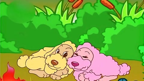 两只小狗的动画片图片