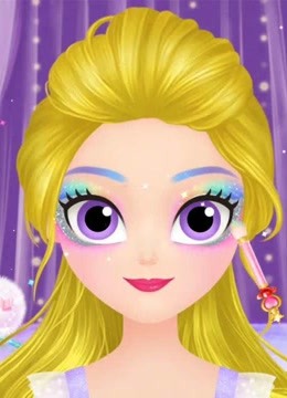 公主 女生装扮化妆换装儿童系列游戏  :画一个好看的妆容 莉比小公主