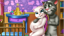 【米猪】汤姆猫和安吉拉家里迎来了小宝贝  装扮一下婴儿房的游戏