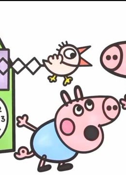 小猪佩奇全集版绘画系列，粉红猪小妹玩具手工彩绘