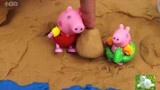小猪佩奇，佩奇带着伙伴们去海边玩，有彩虹呐