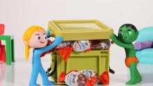 小绿和吉米得道了一个巨大的糖果盒 搞笑益智早教动画