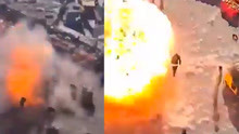 伊拉克自杀式爆炸袭击瞬间曝光:大火球在人群中腾空,已致上百死伤