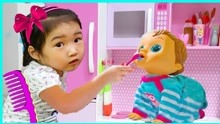韩国宝蓝玩厨房玩具游戏！一边做饭一边照顾宝宝，太辛苦了！