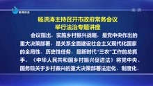 杨洪涛主持召开市政府常务会议 举行法治专题讲座