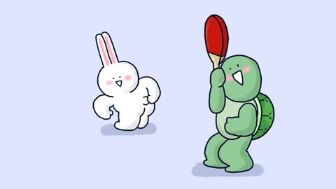 新鲜动物园 第150集 小兔子打乒乓