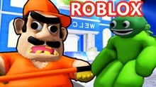 ROBLOX游戏：绿色班班找到武器，打败坏蛋拯救了所有人！