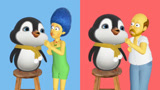 辛普森一家和小企鹅成为朋友