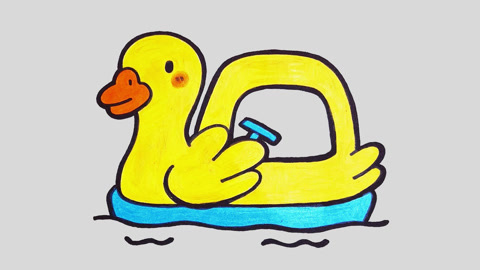 儿歌多多郊游简笔画 第30集 鸭子船 画一搜萌萌的鸭子脚踏船