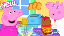 小猪佩奇怎么学习做蛋糕和面包呢？